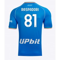 SSC Napoli Giacomo Raspadori #81 Replika Hemmatröja 2023-24 Kortärmad